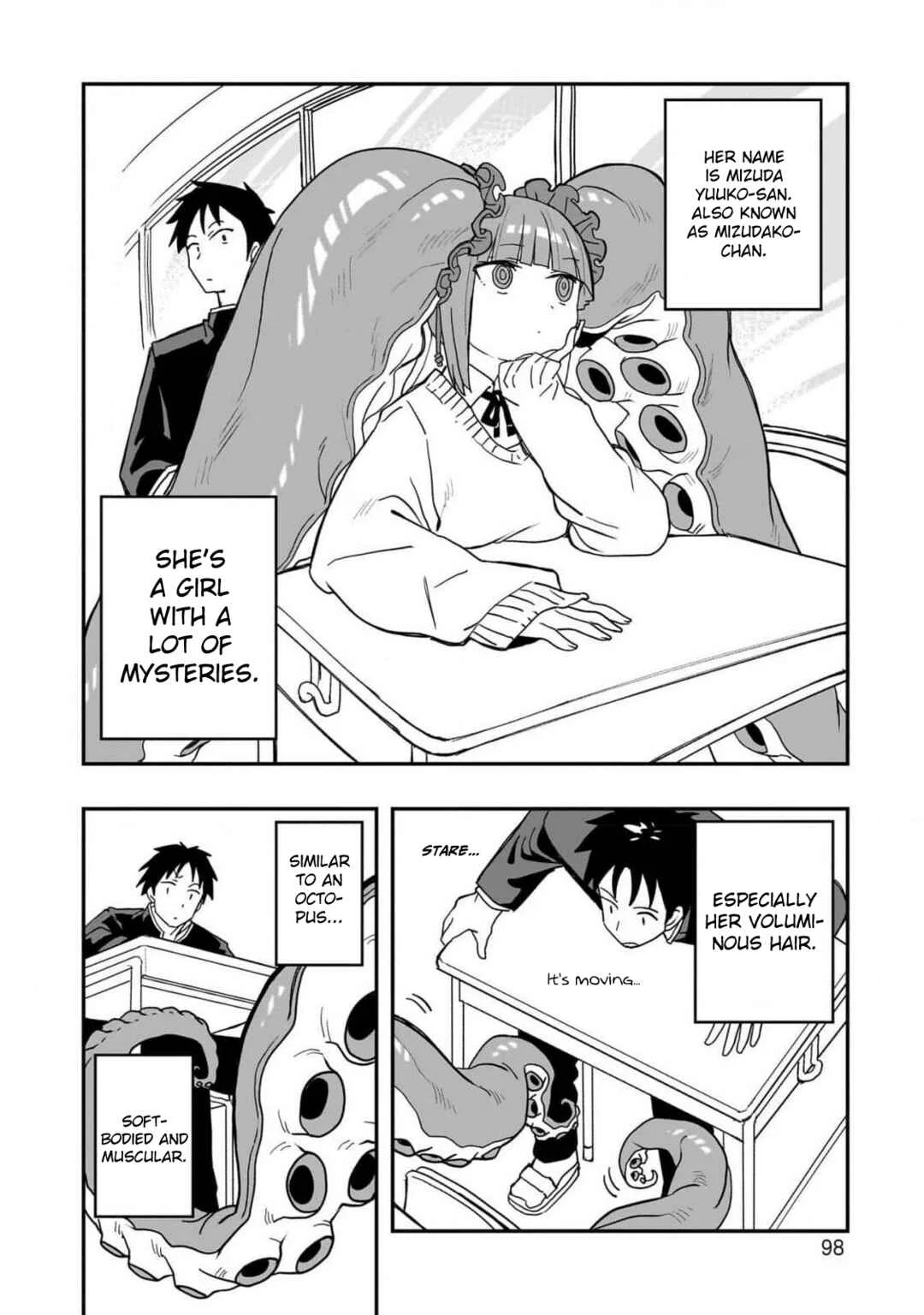 Mizudako-chan kara wa Nigerarenai! Chapter 3: Versatile Hair - Page 1