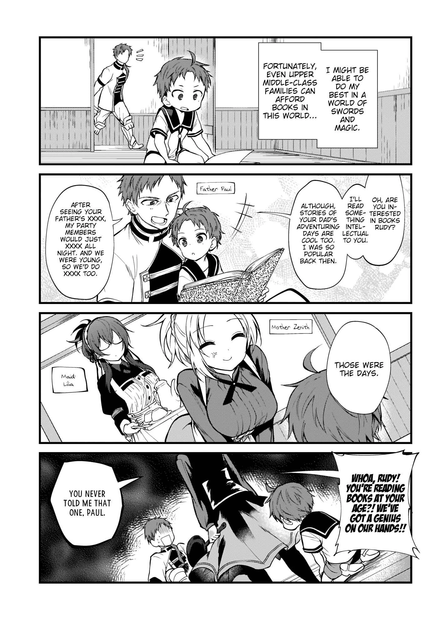 Mushoku Tensei ~4-koma ni Natte mo Honki Dasu~ Chapter 1 - Page 3