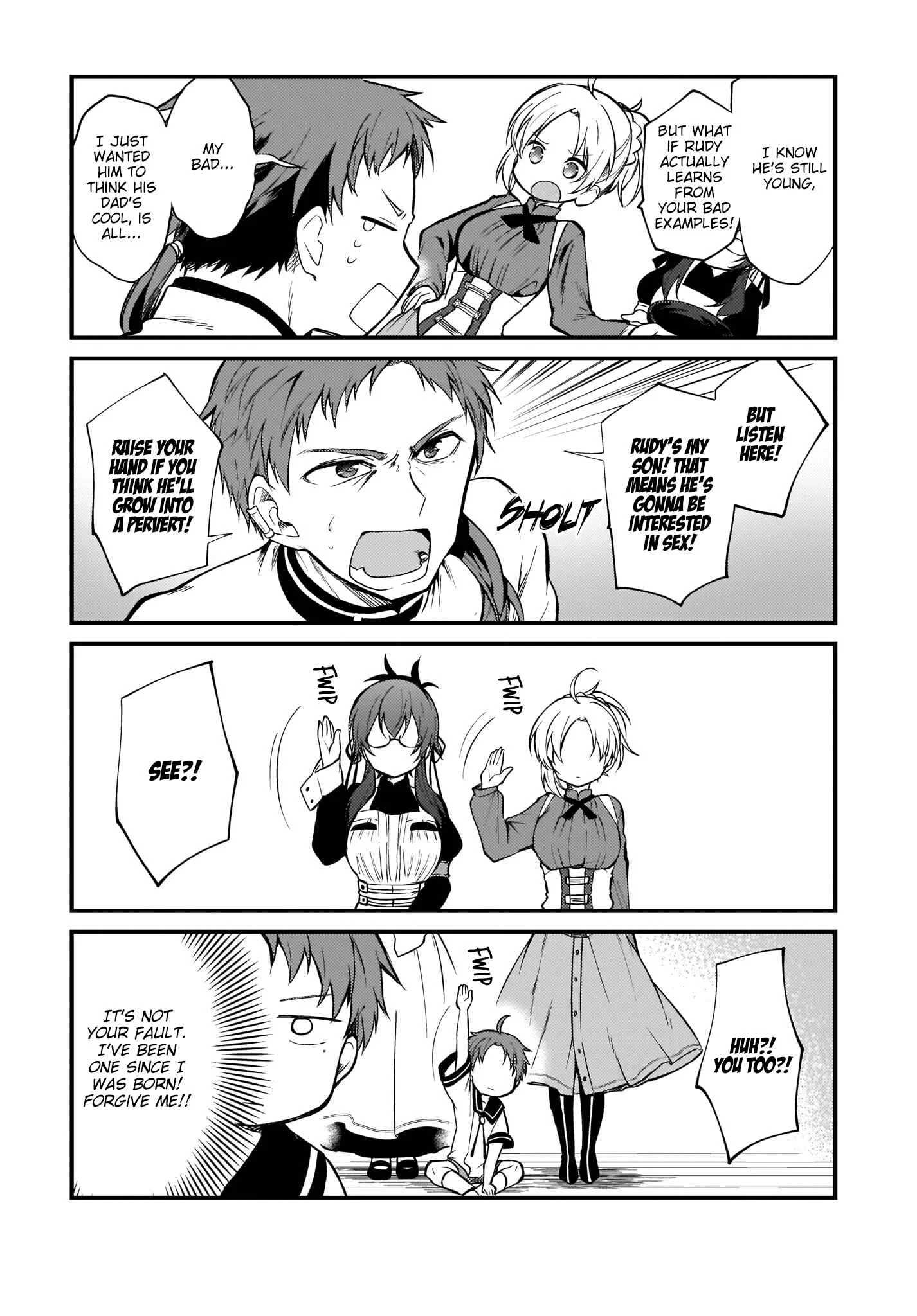 Mushoku Tensei ~4-koma ni Natte mo Honki Dasu~ Chapter 1 - Page 4