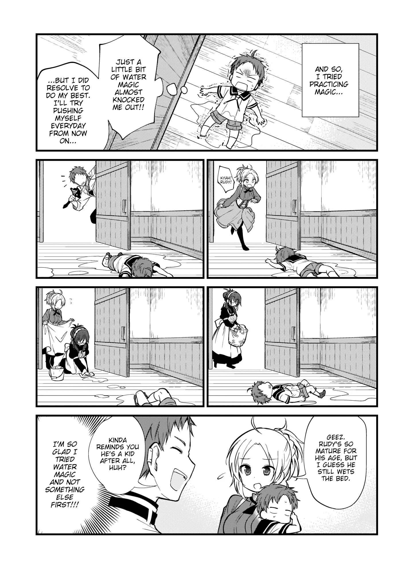 Mushoku Tensei ~4-koma ni Natte mo Honki Dasu~ Chapter 1 - Page 5