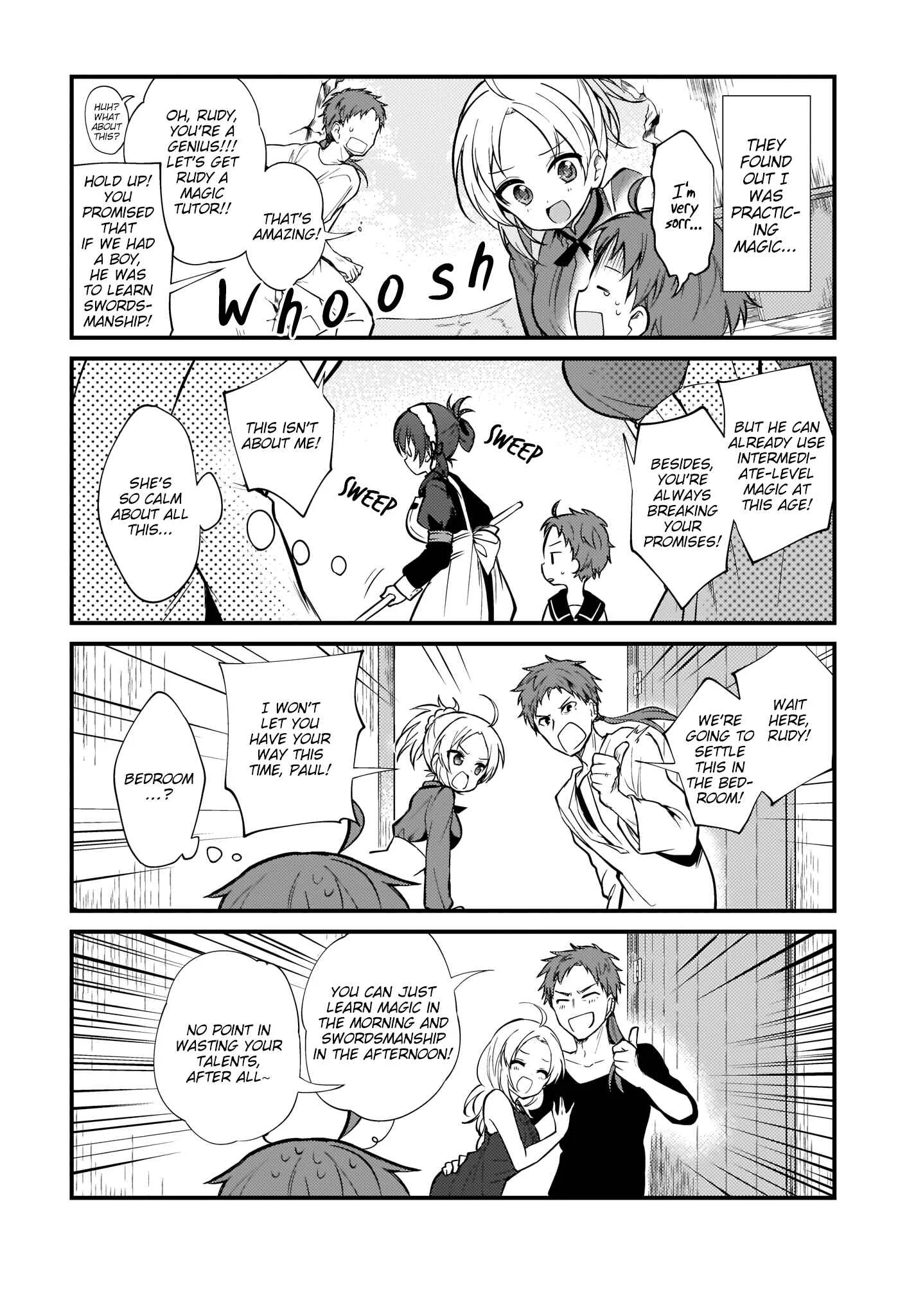 Mushoku Tensei ~4-koma ni Natte mo Honki Dasu~ Chapter 1 - Page 6