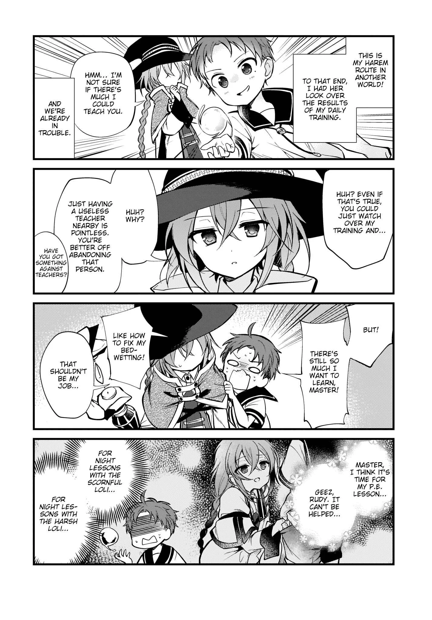 Mushoku Tensei ~4-koma ni Natte mo Honki Dasu~ Chapter 1 - Page 8