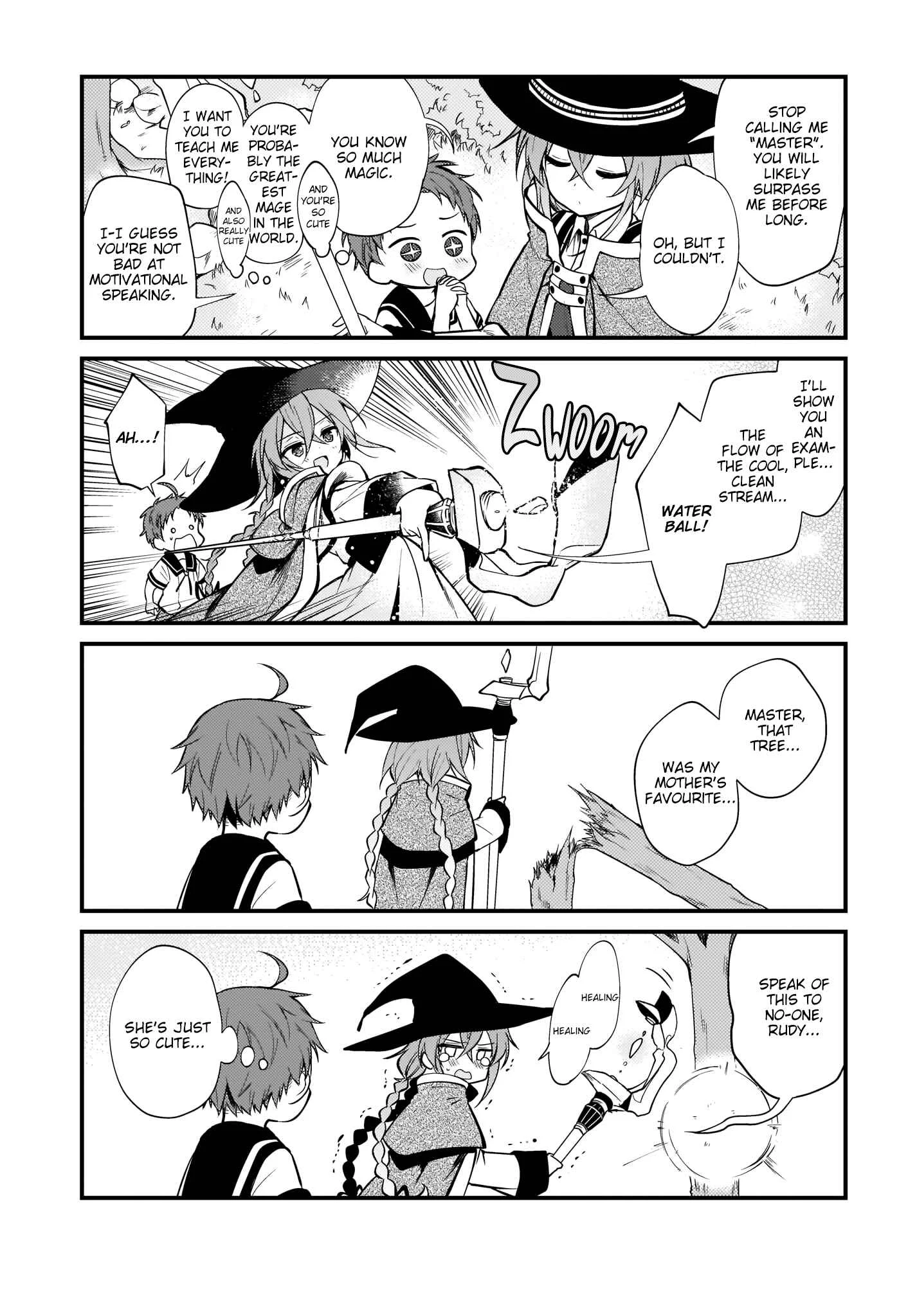 Mushoku Tensei ~4-koma ni Natte mo Honki Dasu~ Chapter 1 - Page 9