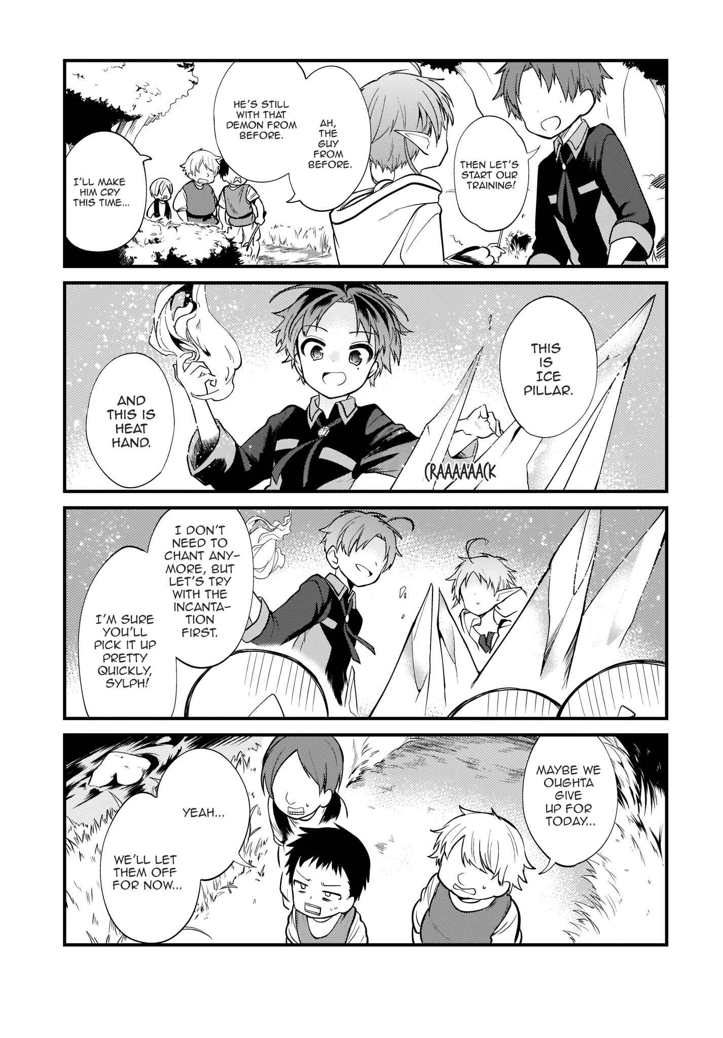 Mushoku Tensei ~4-koma ni Natte mo Honki Dasu~ Chapter 3 - Page 9