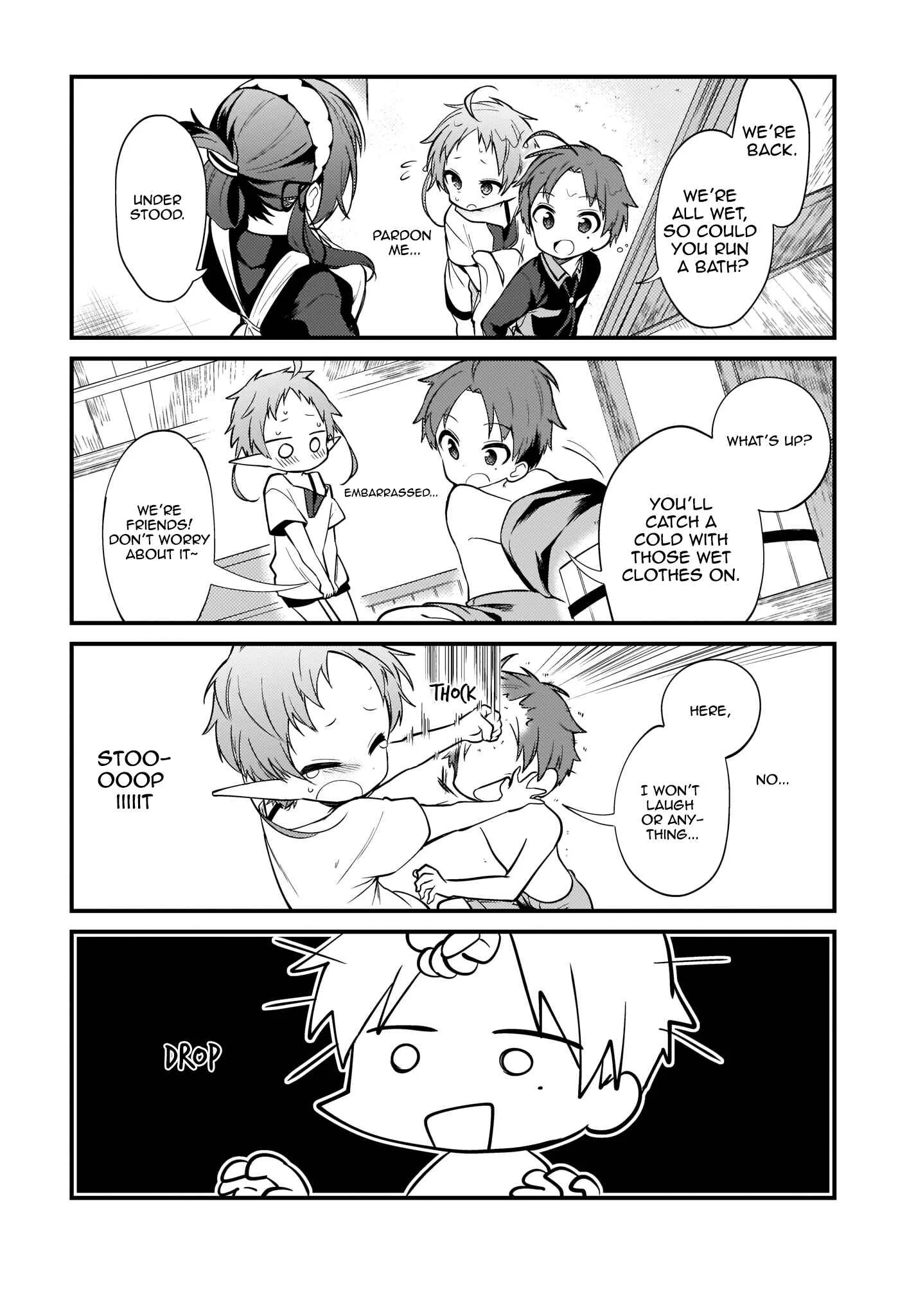 Mushoku Tensei ~4-koma ni Natte mo Honki Dasu~ Chapter 3 - Page 14