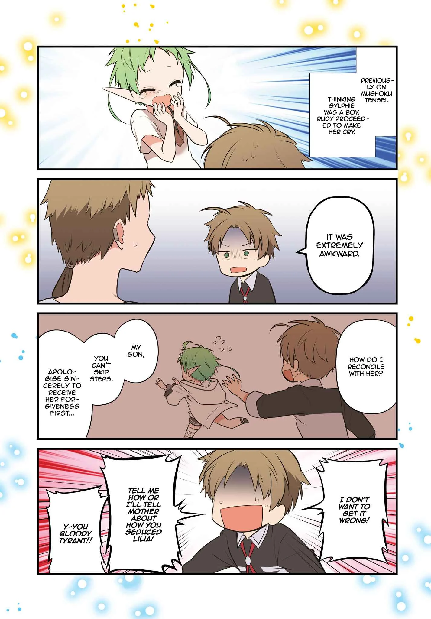 Mushoku Tensei ~4-koma ni Natte mo Honki Dasu~ Chapter 4 - Page 2