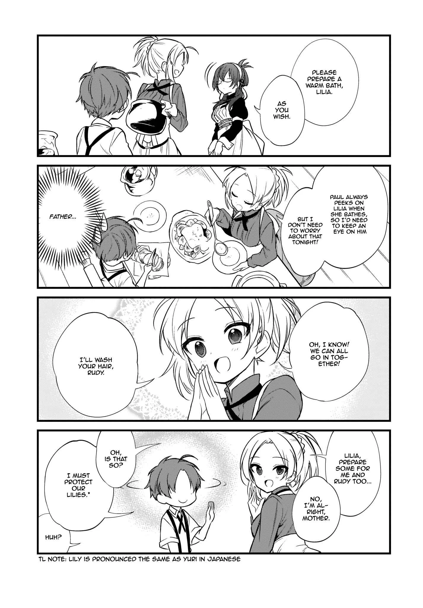 Mushoku Tensei ~4-koma ni Natte mo Honki Dasu~ Chapter 4 - Page 15
