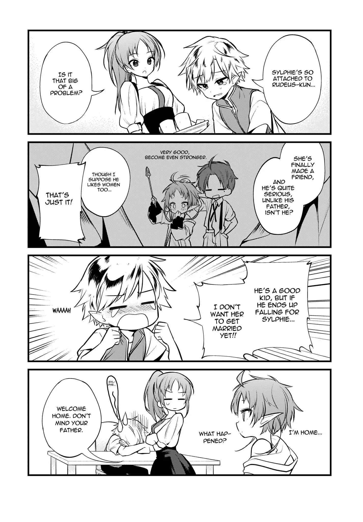 Mushoku Tensei ~4-koma ni Natte mo Honki Dasu~ Chapter 5 - Page 15
