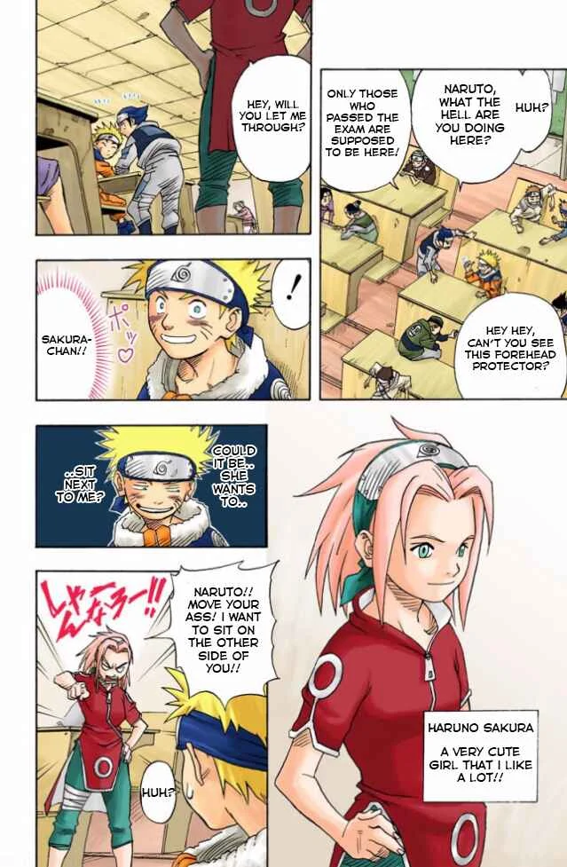 Naruto (Official Colored) Chapter 3: Sasuke Uchiha!! - Page 5