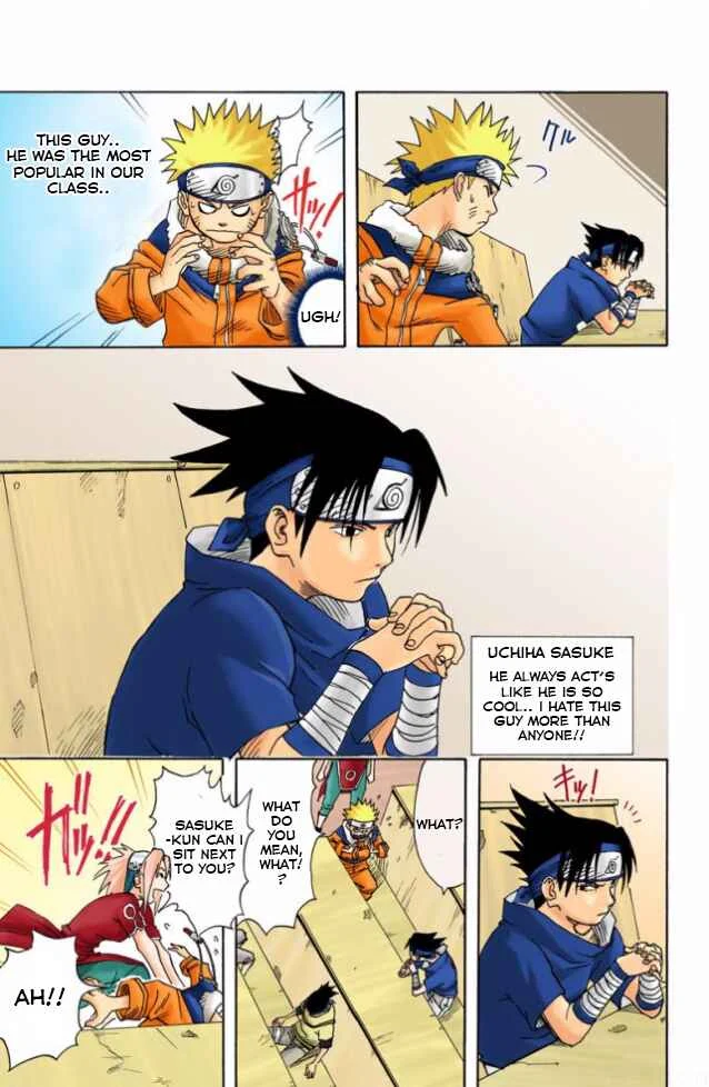 Naruto (Official Colored) Chapter 3: Sasuke Uchiha!! - Page 6