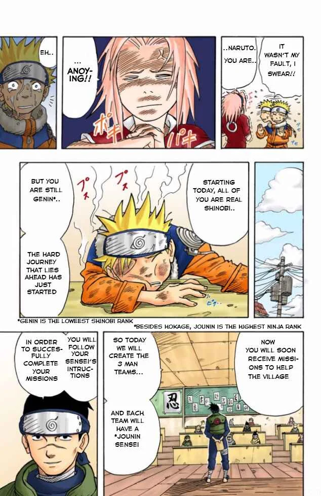 Naruto (Official Colored) Chapter 3: Sasuke Uchiha!! - Page 10