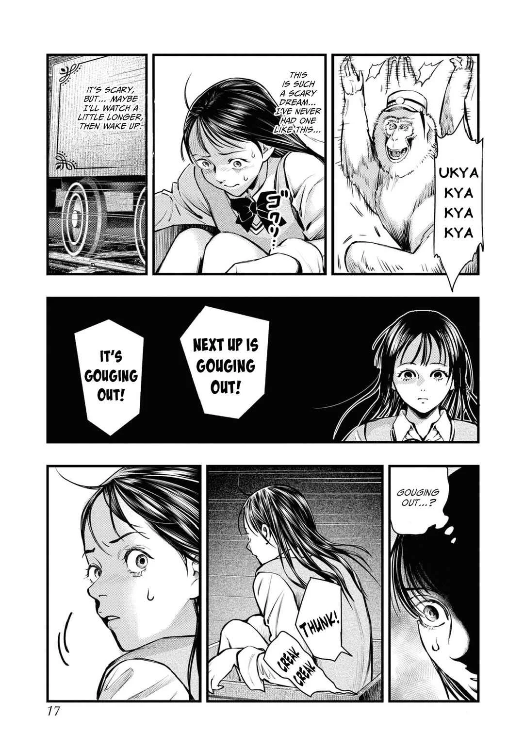 Net Keijiban Hyakumonogatari ~Toshi Densetsu Comic Kaidanshuu~ Chapter 1: Monkey Dream (Shimizu Aki) - Page 17