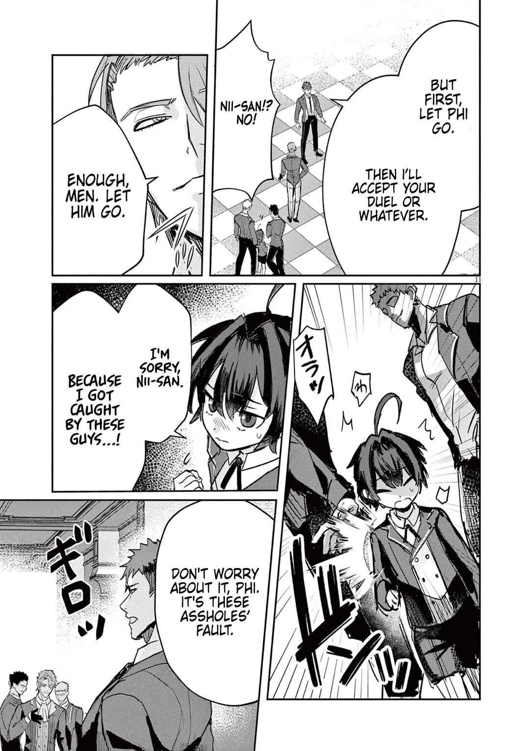 Nichiasa Suki no Otaku ga Akuyaku Seito ni Tenseishita Kekka, Hametsu Flag ga Houkaishiteiku Ken ni Tsuite Chapter 2: Duel - Page 12