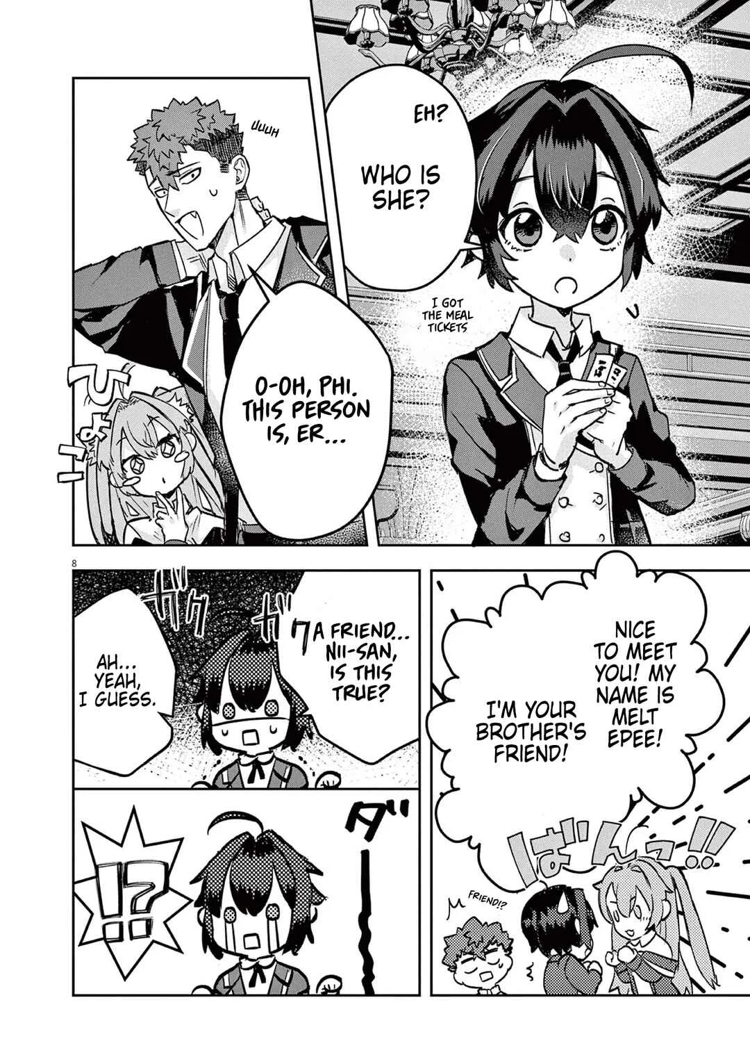 Nichiasa Suki no Otaku ga Akuyaku Seito ni Tenseishita Kekka, Hametsu Flag ga Houkaishiteiku Ken ni Tsuite Chapter 4: Melt Epee's Radiant Smile! - Page 8