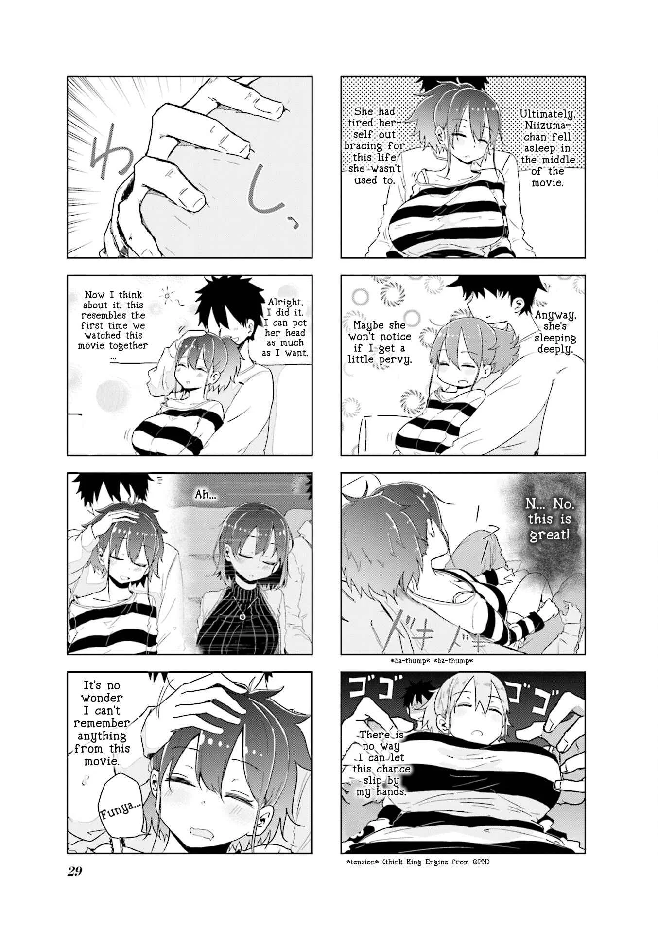 Oku-sama wa Niizuma-chan Chapter 3: Ouchi no Date: Koreha Dareto Mita Eiganano? "A Date at Home: Who Did You See This Movie With?" - Page 7
