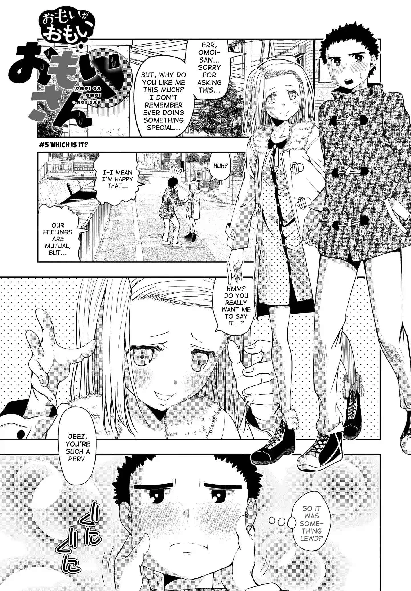 Omoi ga Omoi Omoi-san Chapter 5: Which Is It? - Page 1