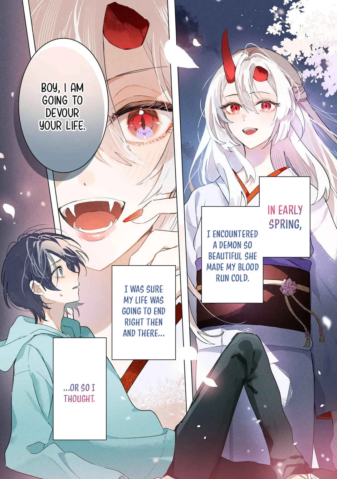 Onihime wa Uchi no Naka Chapter 1: The Cherry Blossom Tree in Full Bloom - Page 1