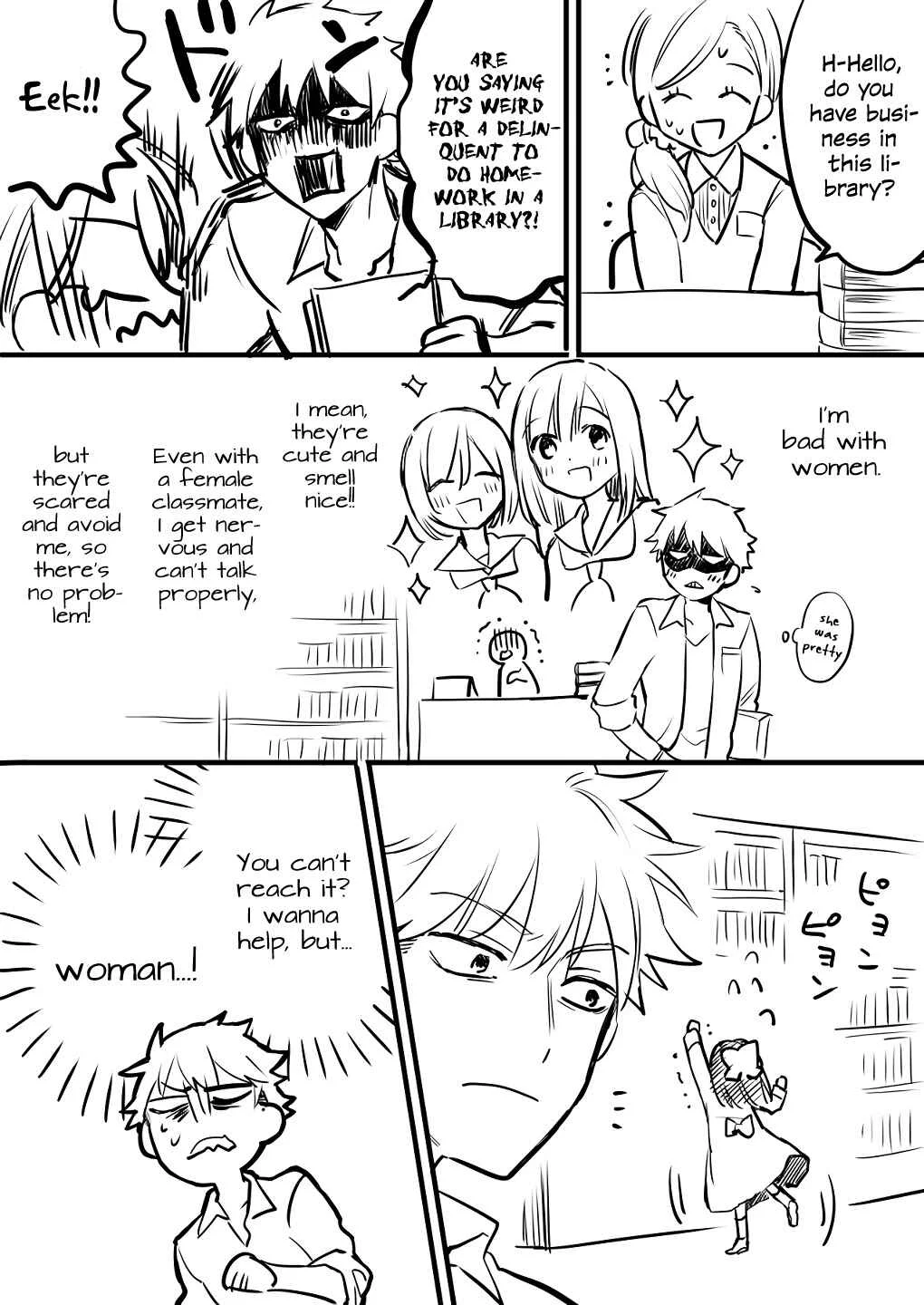 Onna ga Nigate na Yankee to Shoujo no Hanashi Chapter 1 - Page 1