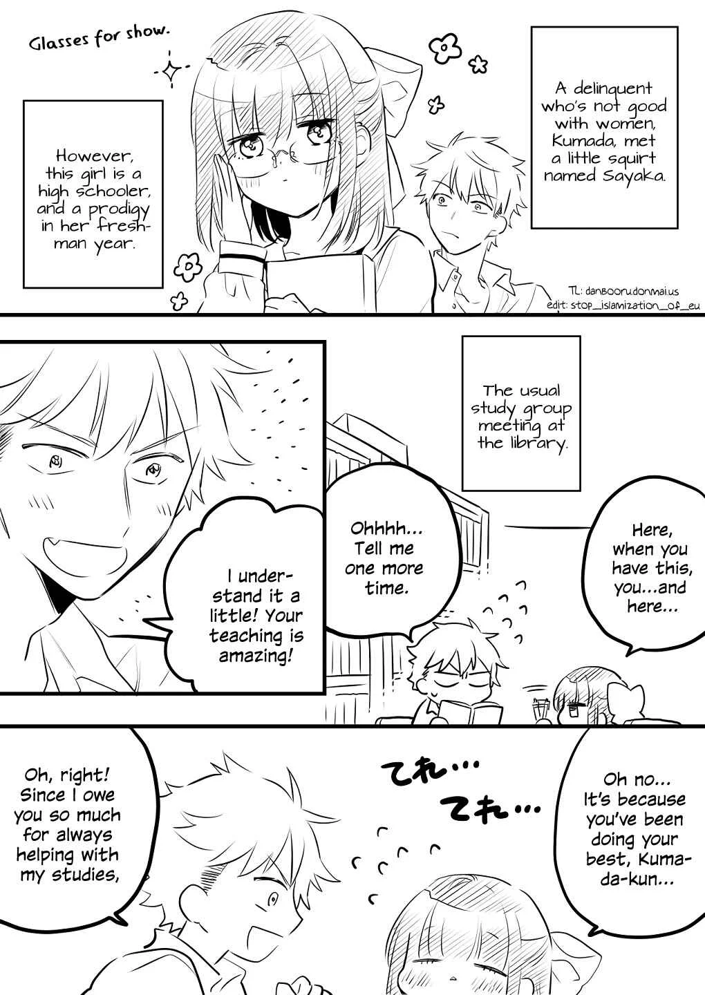 Onna ga Nigate na Yankee to Shoujo no Hanashi Chapter 3 - Page 1