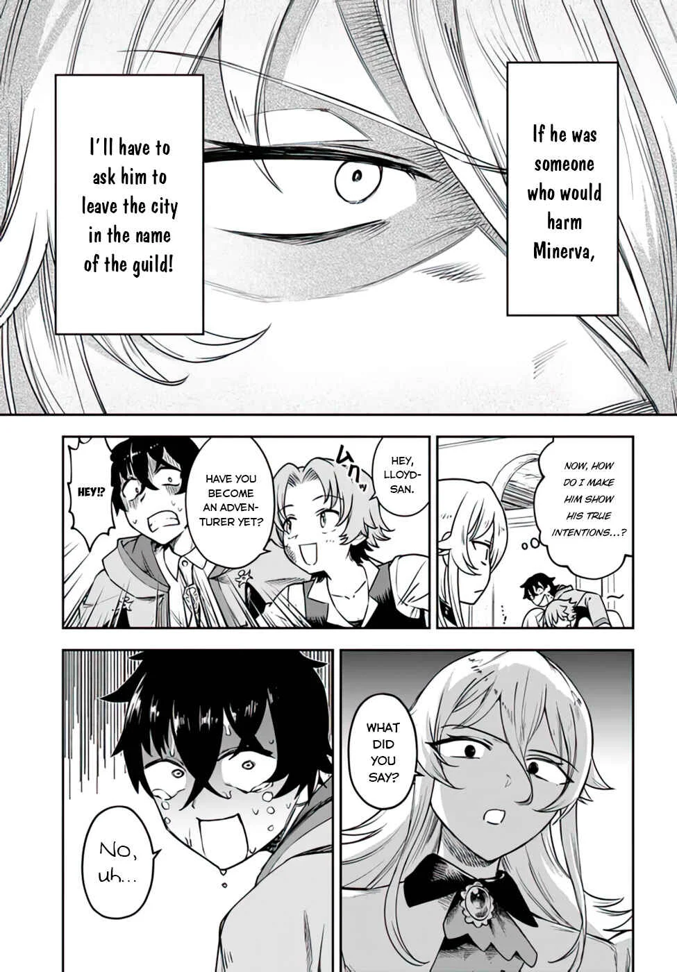 Ore Igai Dare mo Saishu Dekinai Sozai na no ni "Sozai Saishuritsu ga Hikui" to Pawahara suru Osananajimi Renkinjutsushi to Zetsuen shita Senzoku Madoushi, Henkyou no Machi de Slow Life wo Okuritai. Chapter 4: Trials of the Guild master, Part I. - Page 9