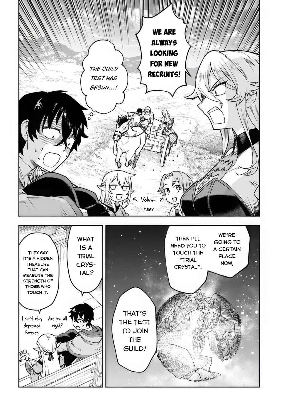 Ore Igai Dare mo Saishu Dekinai Sozai na no ni "Sozai Saishuritsu ga Hikui" to Pawahara suru Osananajimi Renkinjutsushi to Zetsuen shita Senzoku Madoushi, Henkyou no Machi de Slow Life wo Okuritai. Chapter 4: Trials of the Guild master, Part I. - Page 10