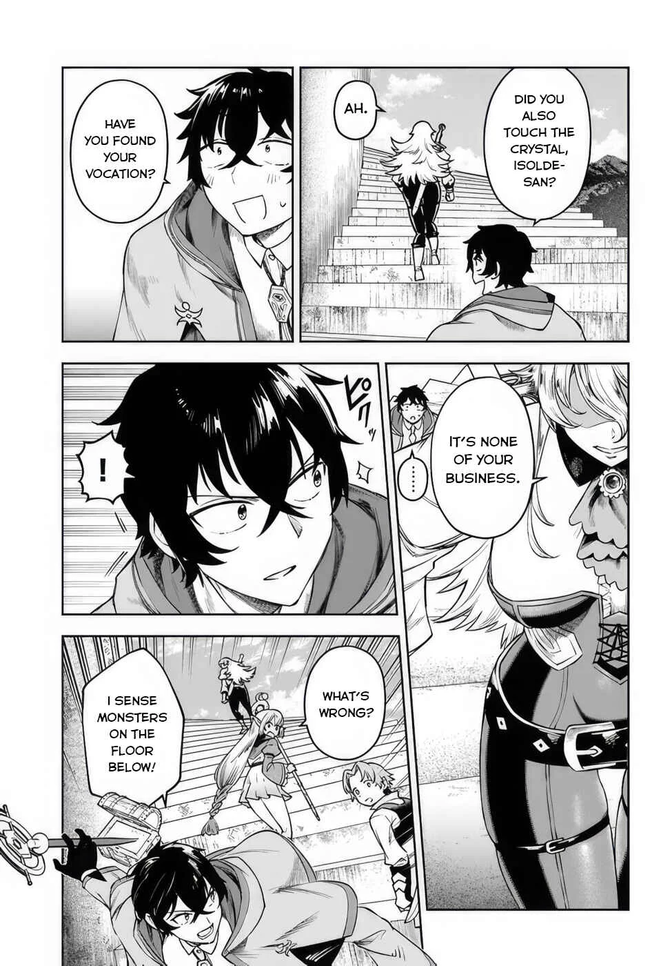 Ore Igai Dare mo Saishu Dekinai Sozai na no ni "Sozai Saishuritsu ga Hikui" to Pawahara suru Osananajimi Renkinjutsushi to Zetsuen shita Senzoku Madoushi, Henkyou no Machi de Slow Life wo Okuritai. Chapter 4: Trials of the Guild master, Part I. - Page 13
