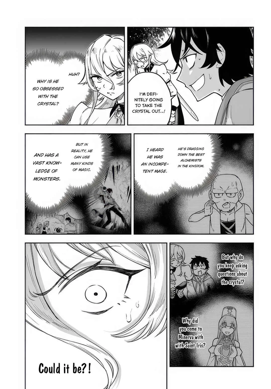 Ore Igai Dare mo Saishu Dekinai Sozai na no ni "Sozai Saishuritsu ga Hikui" to Pawahara suru Osananajimi Renkinjutsushi to Zetsuen shita Senzoku Madoushi, Henkyou no Machi de Slow Life wo Okuritai. Chapter 5: Trials of the Guild master, Part II. - Page 13