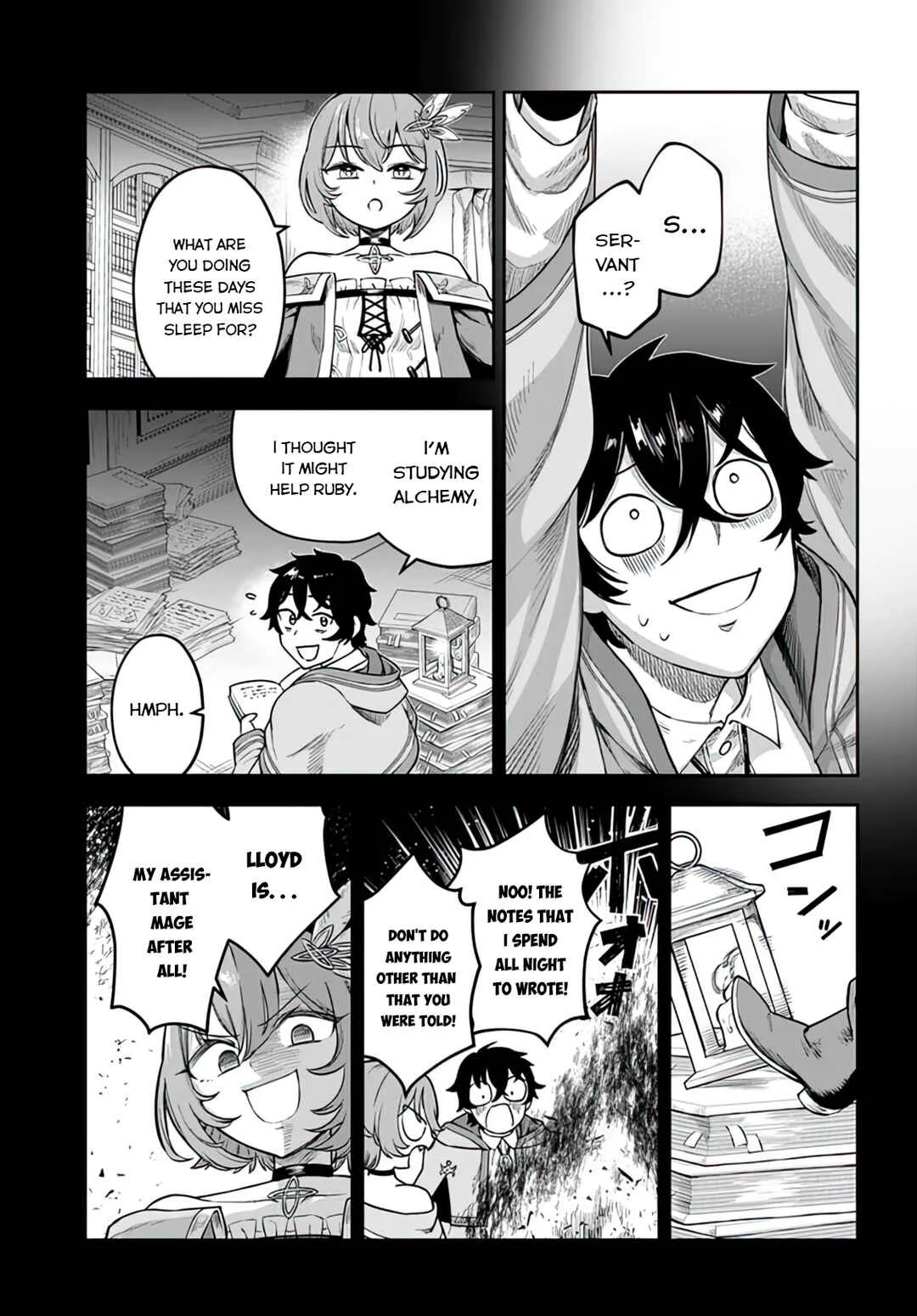 Ore Igai Dare mo Saishu Dekinai Sozai na no ni "Sozai Saishuritsu ga Hikui" to Pawahara suru Osananajimi Renkinjutsushi to Zetsuen shita Senzoku Madoushi, Henkyou no Machi de Slow Life wo Okuritai. Chapter 5: Trials of the Guild master, Part II. - Page 19