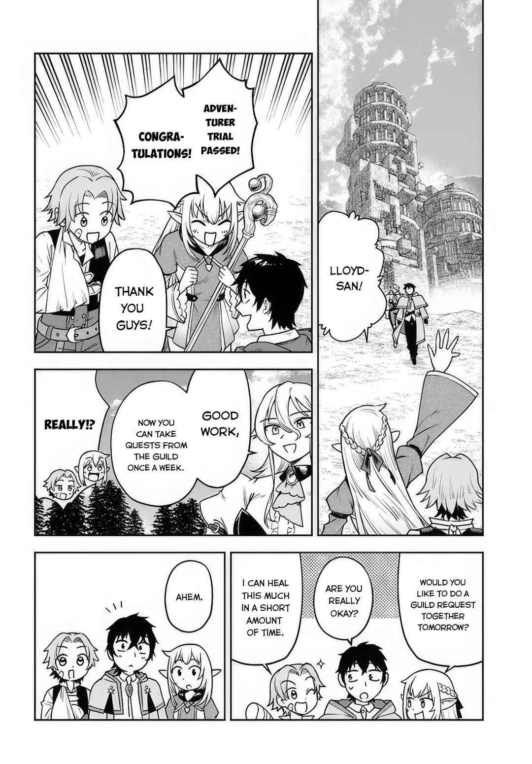 Ore Igai Dare mo Saishu Dekinai Sozai na no ni "Sozai Saishuritsu ga Hikui" to Pawahara suru Osananajimi Renkinjutsushi to Zetsuen shita Senzoku Madoushi, Henkyou no Machi de Slow Life wo Okuritai. Chapter 5: Trials of the Guild master, Part II. - Page 27