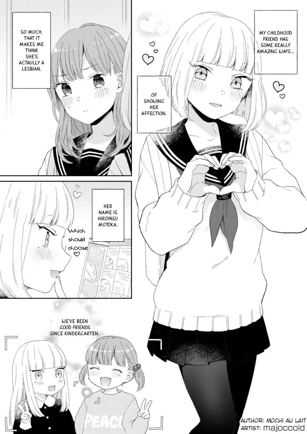 Osananajimi Lesbian Giwaku Chapter 1: I Suspect My Childhood Friend Is a Lesbian (Part 1) - Page 1