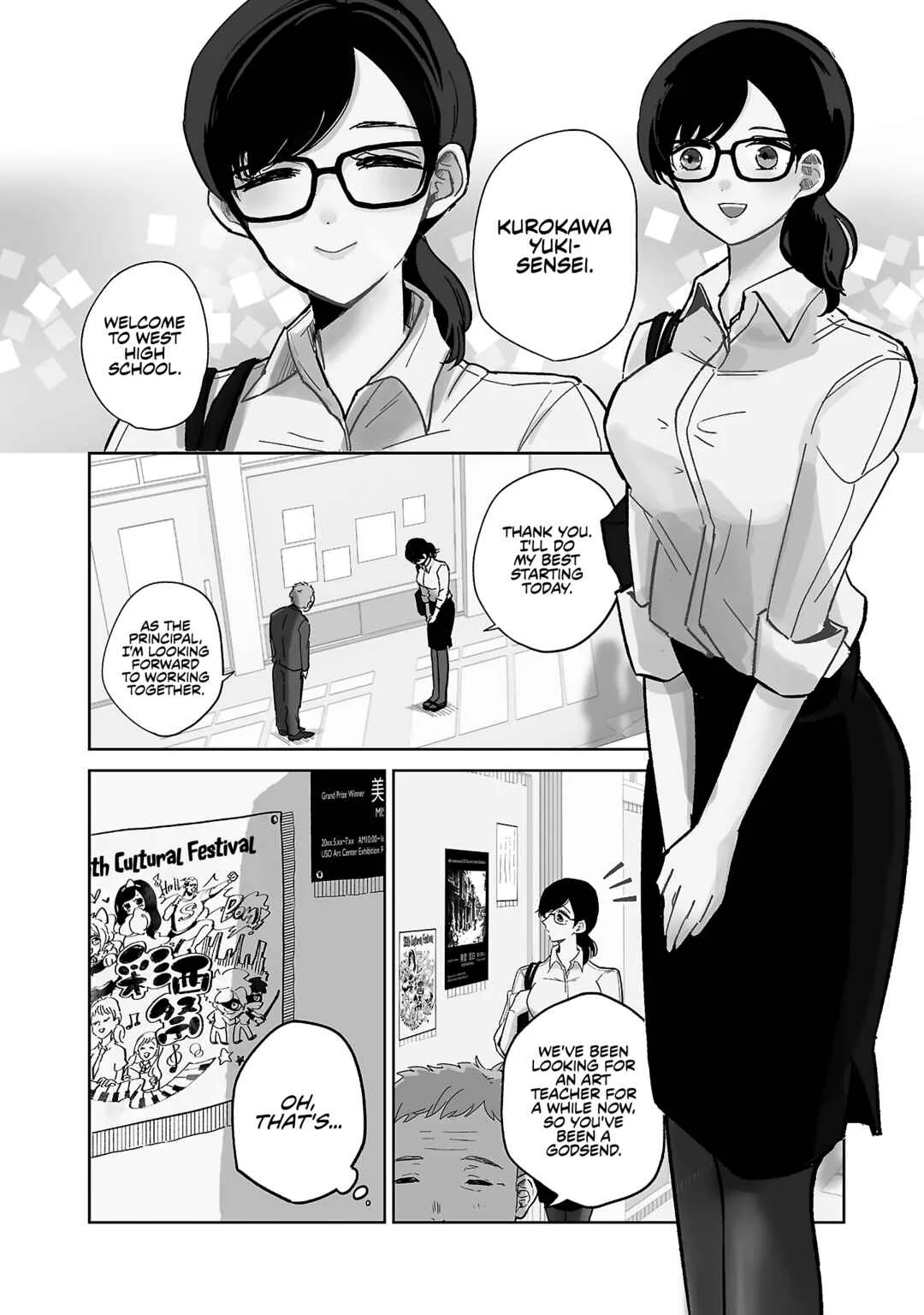 Oshiegoto - Doujin Kyoushi to Tensai Gyaru Chapter 1 - Page 8