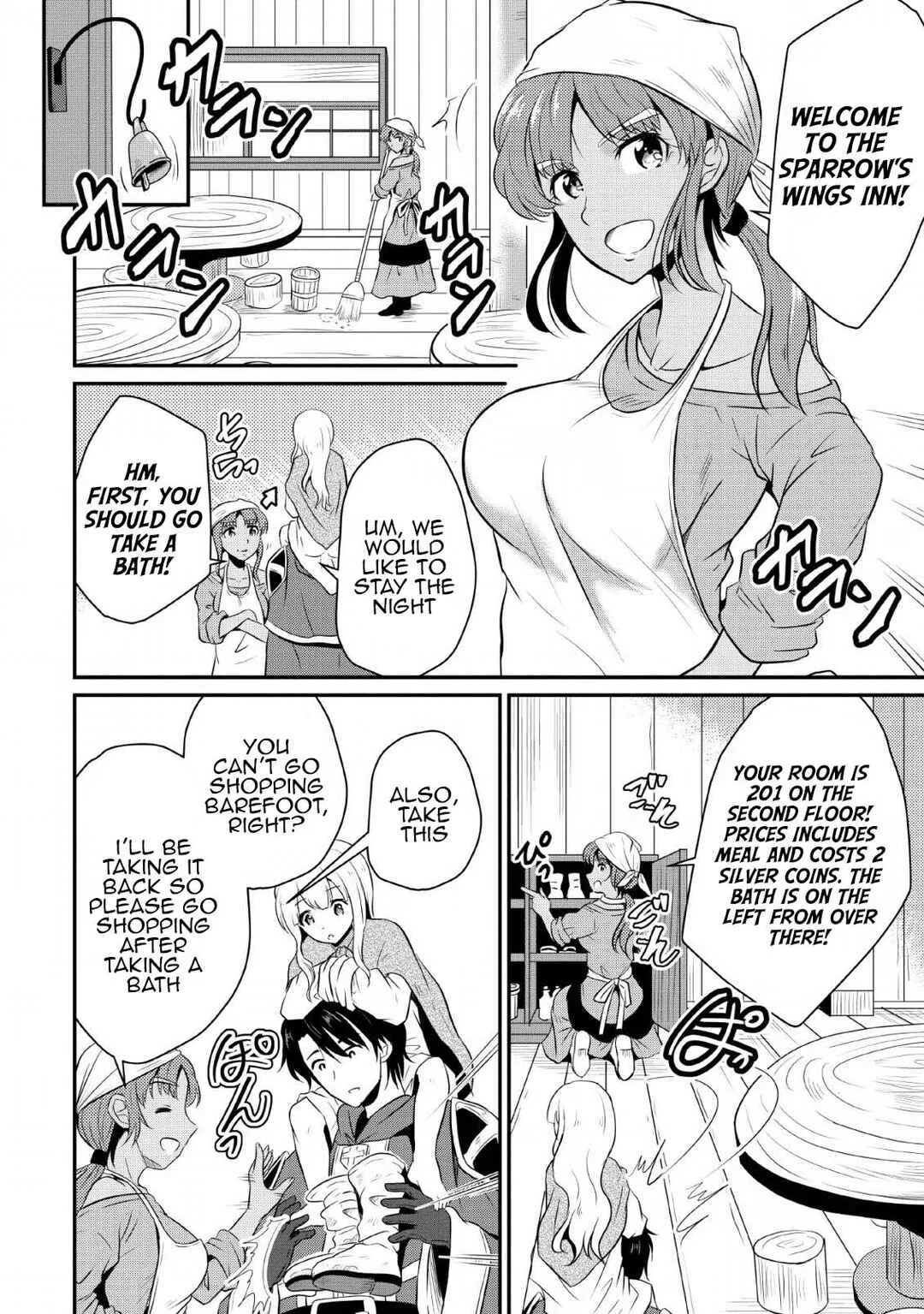 Ossan Teihen Chiyushi to Manamusume no Henkyou Life ~Chuunen Otoko ga Kaifuku Skill ni Kakusei Shite, Eiyuu e Nariagaru~ Chapter 2: Sparrow's Wings Inn - Page 4