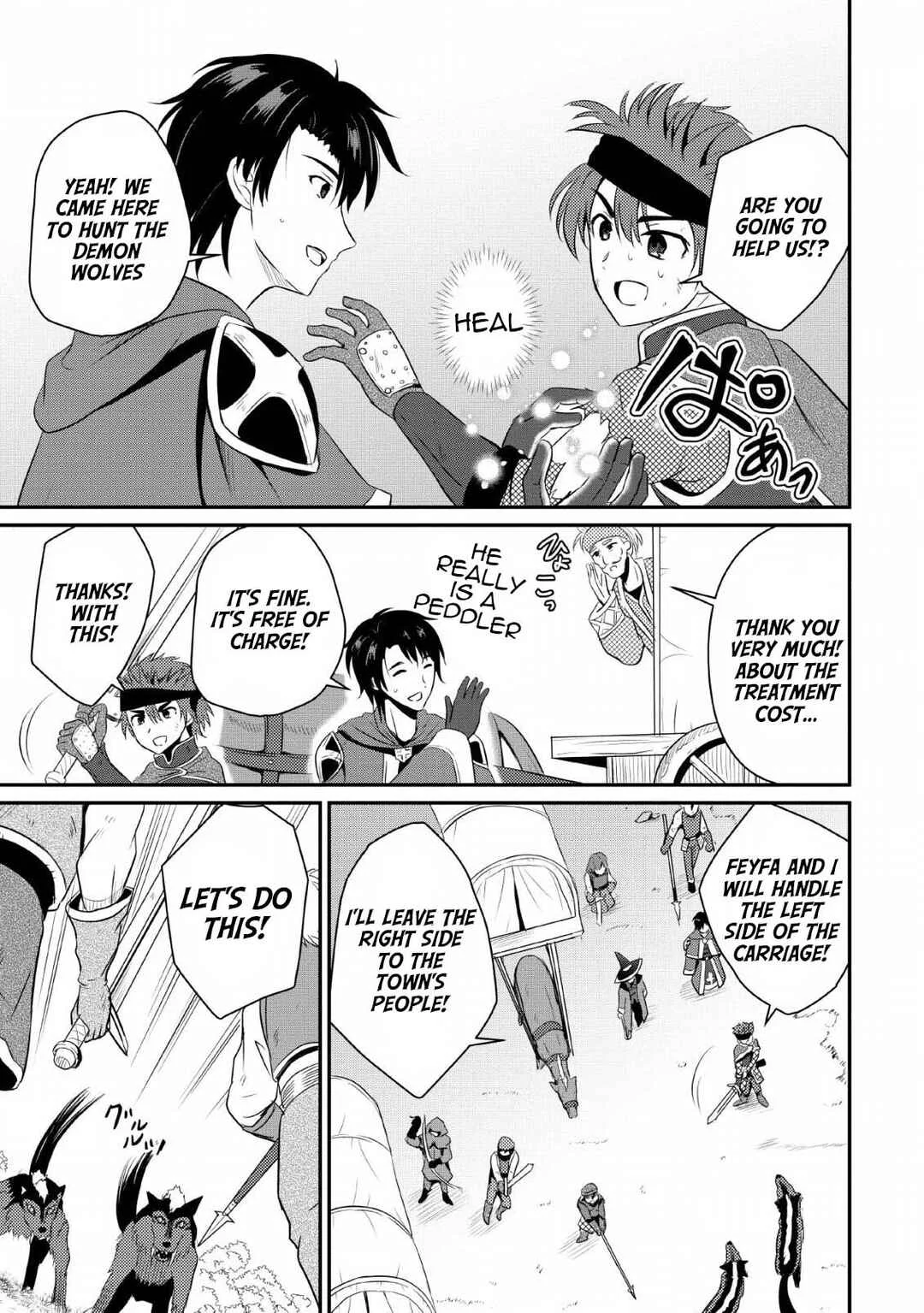 Ossan Teihen Chiyushi to Manamusume no Henkyou Life ~Chuunen Otoko ga Kaifuku Skill ni Kakusei Shite, Eiyuu e Nariagaru~ Chapter 3: Demon Wolves Extermination - Page 7