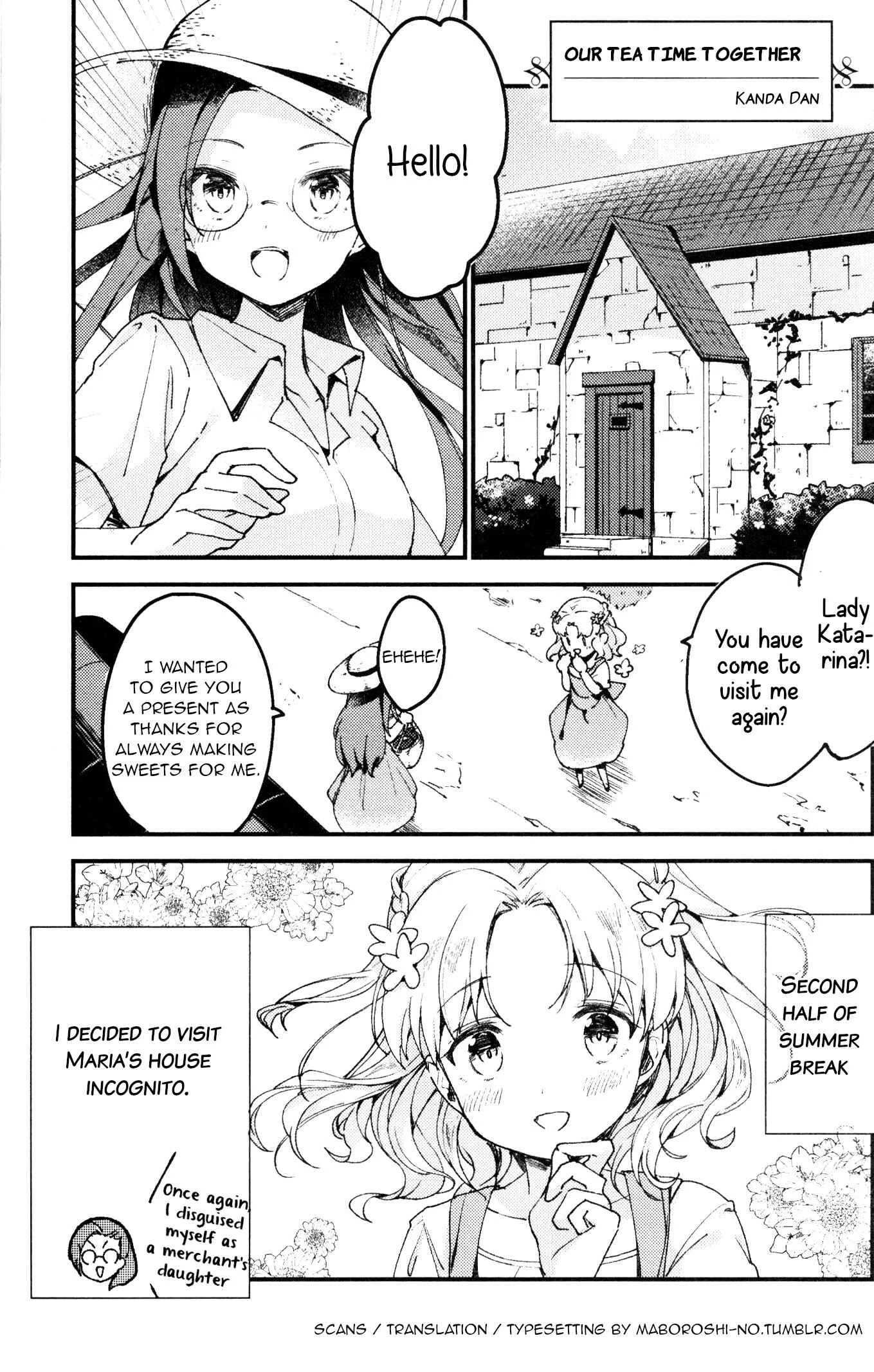 Otome Game no Hametsu Flag shika nai Akuyaku Reijou ni Tensei shite shimatta... GIRLS PATCH Chapter 4: Our tea time together (Kanda Dan) - Page 1