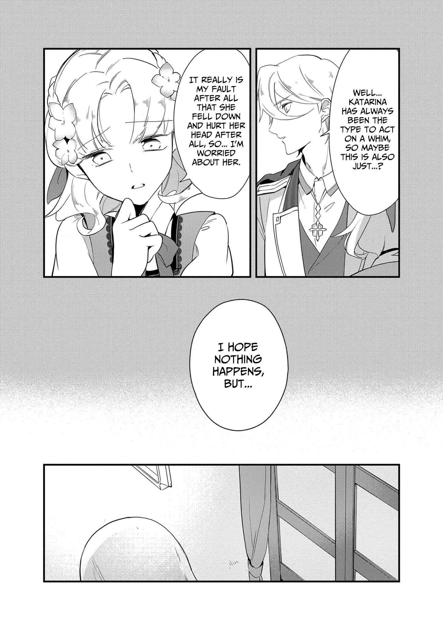 Otome Game no Hametsu Flag shika nai Akuyaku Reijou ni Tensei shite shimatta... Zettai Zetsumei! Hametsu Sunzen Hen Chapter 1: A 15 Year Old Katarina Recalls Her Previous Life's Memories - Page 15