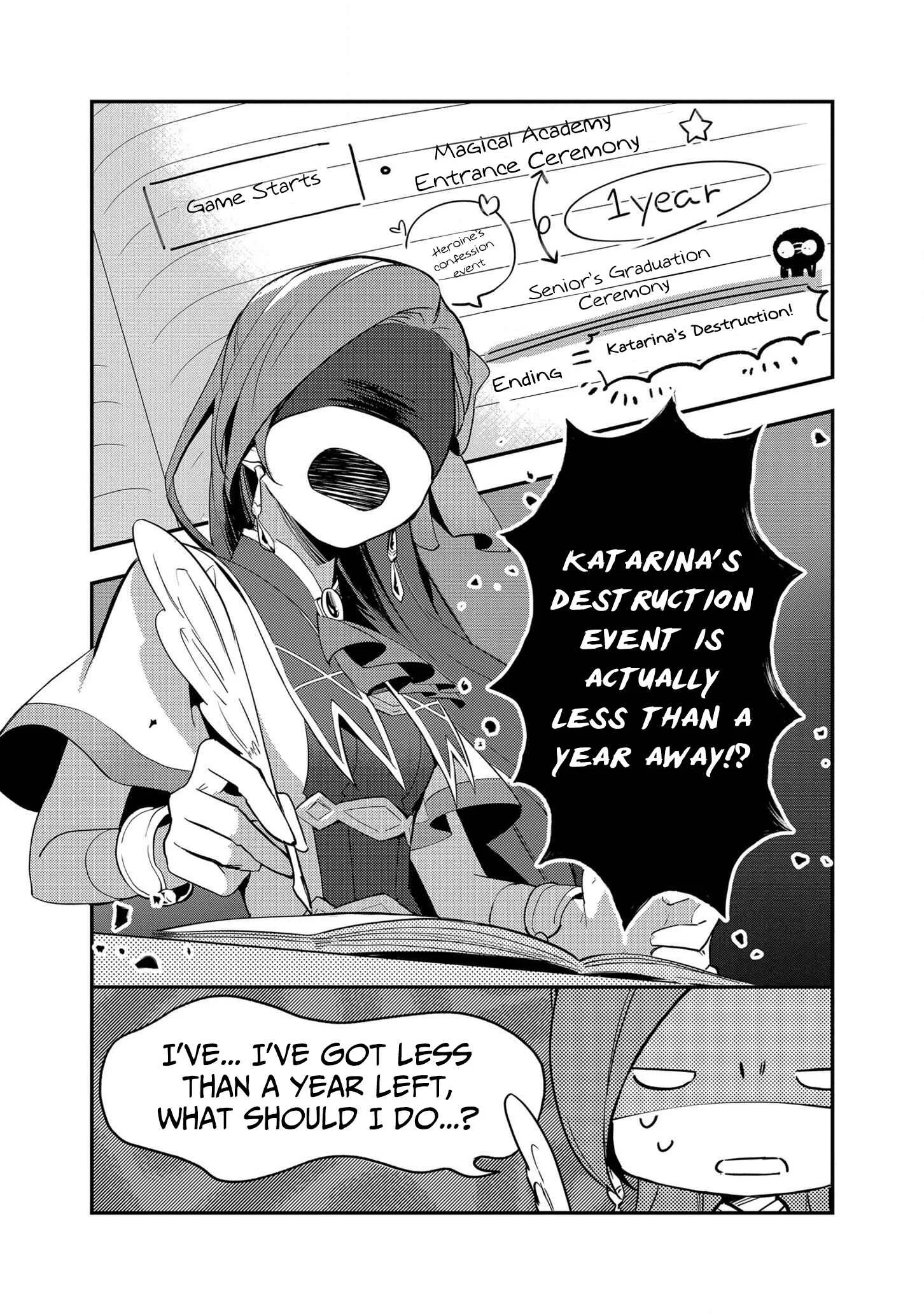 Otome Game no Hametsu Flag shika nai Akuyaku Reijou ni Tensei shite shimatta... Zettai Zetsumei! Hametsu Sunzen Hen Chapter 1: A 15 Year Old Katarina Recalls Her Previous Life's Memories - Page 26