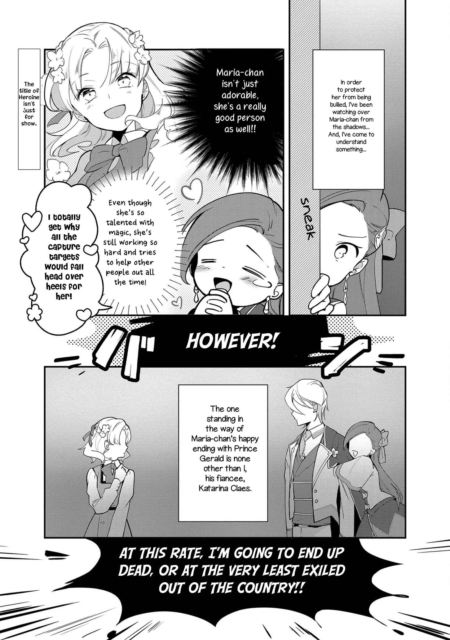 Otome Game no Hametsu Flag shika nai Akuyaku Reijou ni Tensei shite shimatta... Zettai Zetsumei! Hametsu Sunzen Hen Chapter 4: Training Magic - Page 1