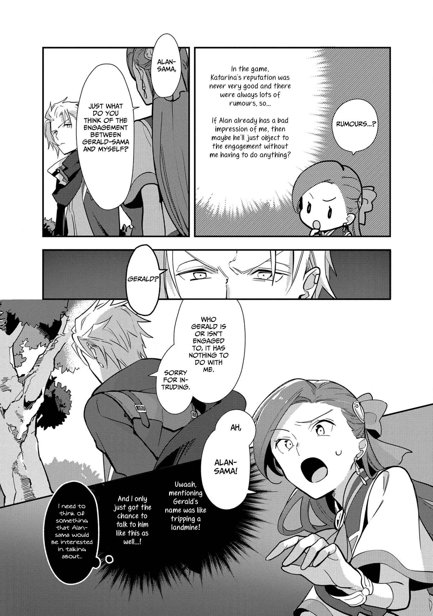 Otome Game no Hametsu Flag shika nai Akuyaku Reijou ni Tensei shite shimatta... Zettai Zetsumei! Hametsu Sunzen Hen Chapter 5: Gerald's Weakness - Page 15