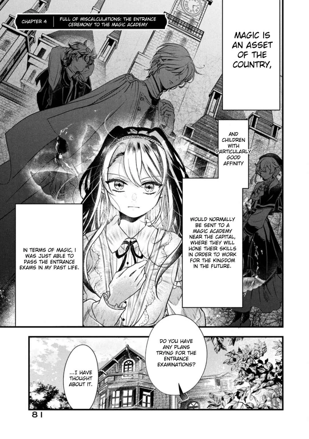 Outaishi-sama, Watashi Kondo Koso Anata ni Korosaretakunain desu! Chapter 4: Full of Miscalculations: The Entrance Ceremony to the Magic Academy - Page 1