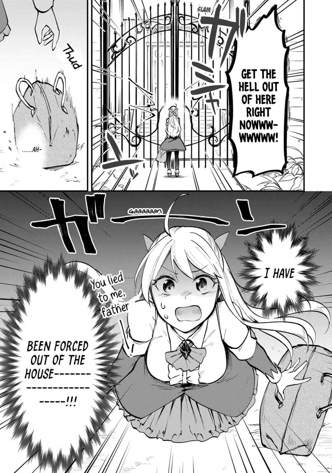 [Pakupaku desu wa] Tsuihou Sareta Ojou-sama no "Monster o Taberu Hodo Tsuyoku Naru" Skill wa, 1-shoku de 1 Level Up Suru Zendai Mimon no Saikyou Skill deshita. 3-nichi de Jinrui Saikyou ni Narimashita wa! Chapter 1: Gobbling Up Slime Sherbet! - Page 6