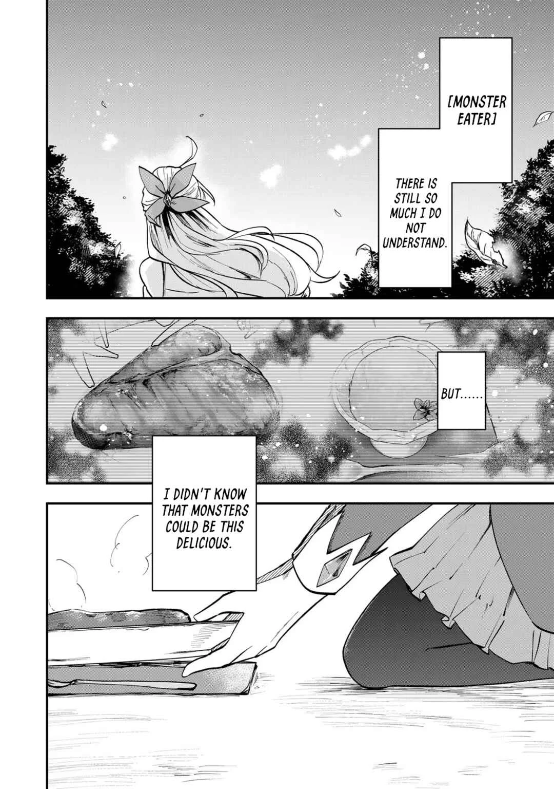[Pakupaku desu wa] Tsuihou Sareta Ojou-sama no "Monster o Taberu Hodo Tsuyoku Naru" Skill wa, 1-shoku de 1 Level Up Suru Zendai Mimon no Saikyou Skill deshita. 3-nichi de Jinrui Saikyou ni Narimashita wa! Chapter 1: Gobbling Up Slime Sherbet! - Page 34