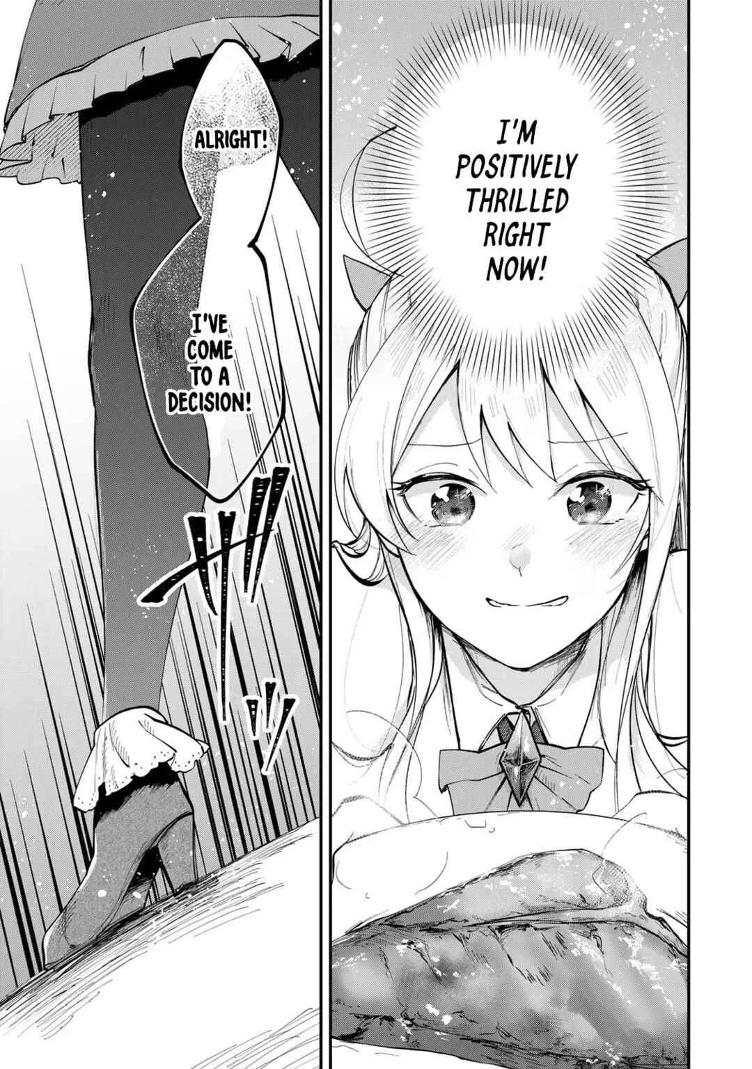[Pakupaku desu wa] Tsuihou Sareta Ojou-sama no "Monster o Taberu Hodo Tsuyoku Naru" Skill wa, 1-shoku de 1 Level Up Suru Zendai Mimon no Saikyou Skill deshita. 3-nichi de Jinrui Saikyou ni Narimashita wa! Chapter 1: Gobbling Up Slime Sherbet! - Page 35