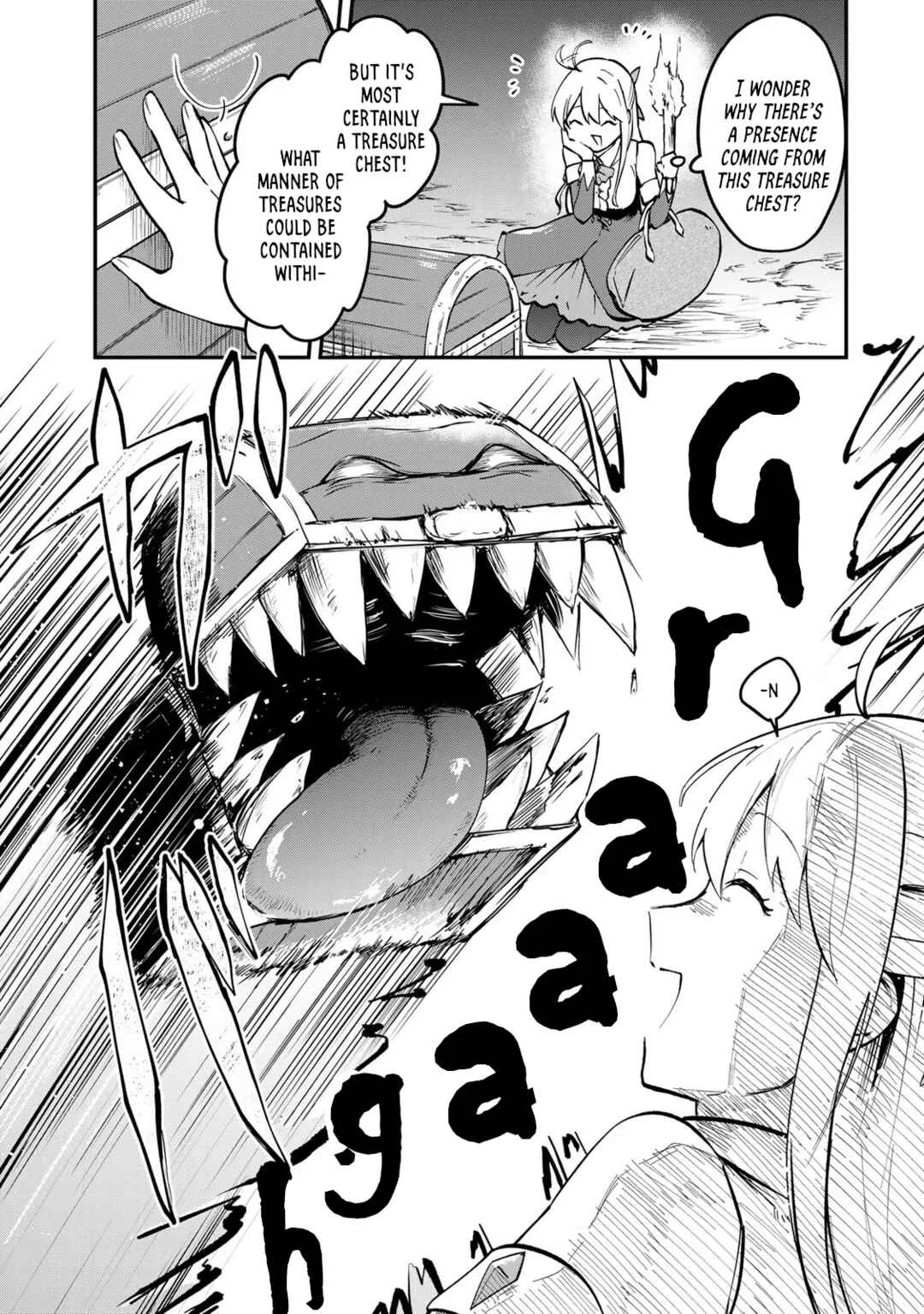 [Pakupaku desu wa] Tsuihou Sareta Ojou-sama no "Monster o Taberu Hodo Tsuyoku Naru" Skill wa, 1-shoku de 1 Level Up Suru Zendai Mimon no Saikyou Skill deshita. 3-nichi de Jinrui Saikyou ni Narimashita wa! Chapter 2: Gobbling Up Sauteed Mimic! - Page 5