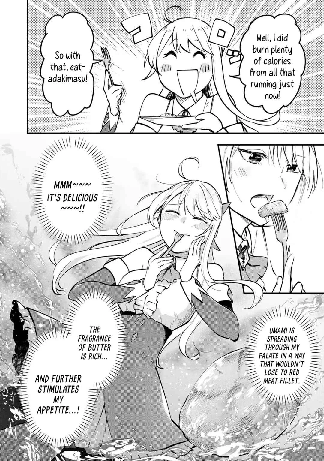 [Pakupaku desu wa] Tsuihou Sareta Ojou-sama no "Monster o Taberu Hodo Tsuyoku Naru" Skill wa, 1-shoku de 1 Level Up Suru Zendai Mimon no Saikyou Skill deshita. 3-nichi de Jinrui Saikyou ni Narimashita wa! Chapter 2: Gobbling Up Sauteed Mimic! - Page 10
