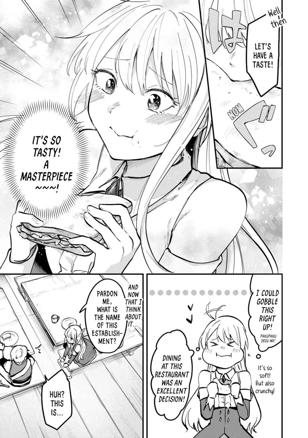 [Pakupaku desu wa] Tsuihou Sareta Ojou-sama no "Monster o Taberu Hodo Tsuyoku Naru" Skill wa, 1-shoku de 1 Level Up Suru Zendai Mimon no Saikyou Skill deshita. 3-nichi de Jinrui Saikyou ni Narimashita wa! Chapter 2: Gobbling Up Sauteed Mimic! - Page 19