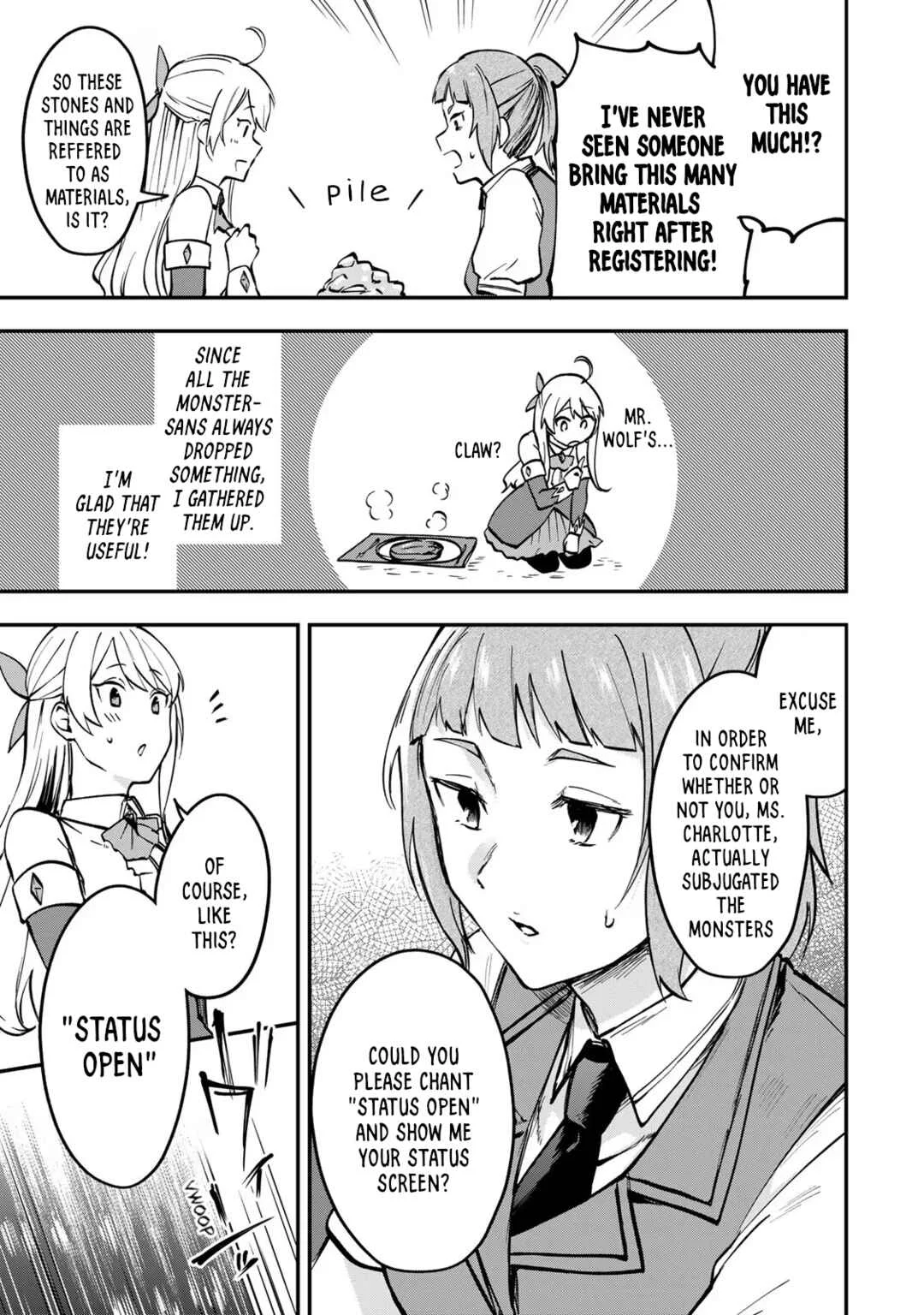 [Pakupaku desu wa] Tsuihou Sareta Ojou-sama no "Monster o Taberu Hodo Tsuyoku Naru" Skill wa, 1-shoku de 1 Level Up Suru Zendai Mimon no Saikyou Skill deshita. 3-nichi de Jinrui Saikyou ni Narimashita wa! Chapter 2: Gobbling Up Sauteed Mimic! - Page 25