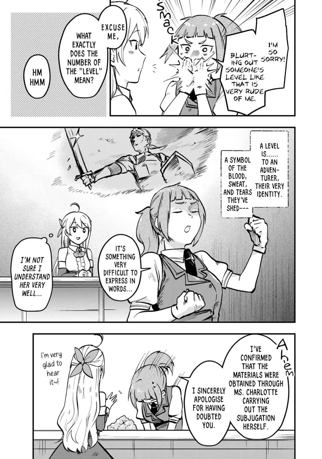 [Pakupaku desu wa] Tsuihou Sareta Ojou-sama no "Monster o Taberu Hodo Tsuyoku Naru" Skill wa, 1-shoku de 1 Level Up Suru Zendai Mimon no Saikyou Skill deshita. 3-nichi de Jinrui Saikyou ni Narimashita wa! Chapter 2: Gobbling Up Sauteed Mimic! - Page 27
