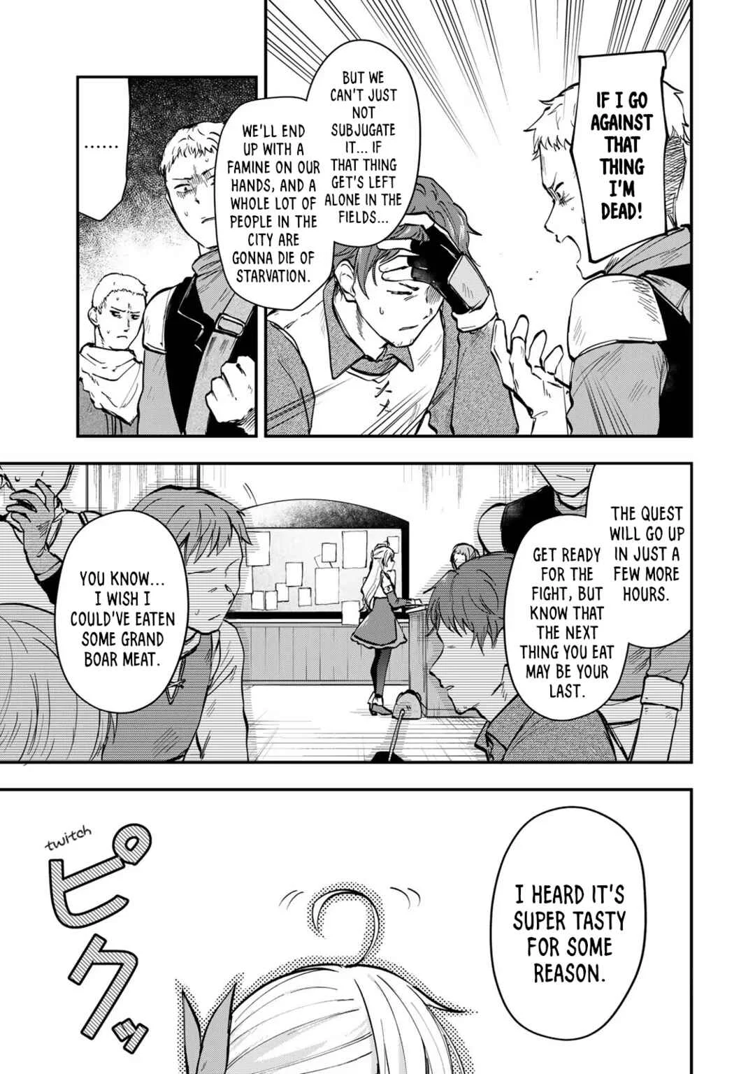 [Pakupaku desu wa] Tsuihou Sareta Ojou-sama no "Monster o Taberu Hodo Tsuyoku Naru" Skill wa, 1-shoku de 1 Level Up Suru Zendai Mimon no Saikyou Skill deshita. 3-nichi de Jinrui Saikyou ni Narimashita wa! Chapter 3: Gobbling Up Wild Caught Grand Boar! - Page 9