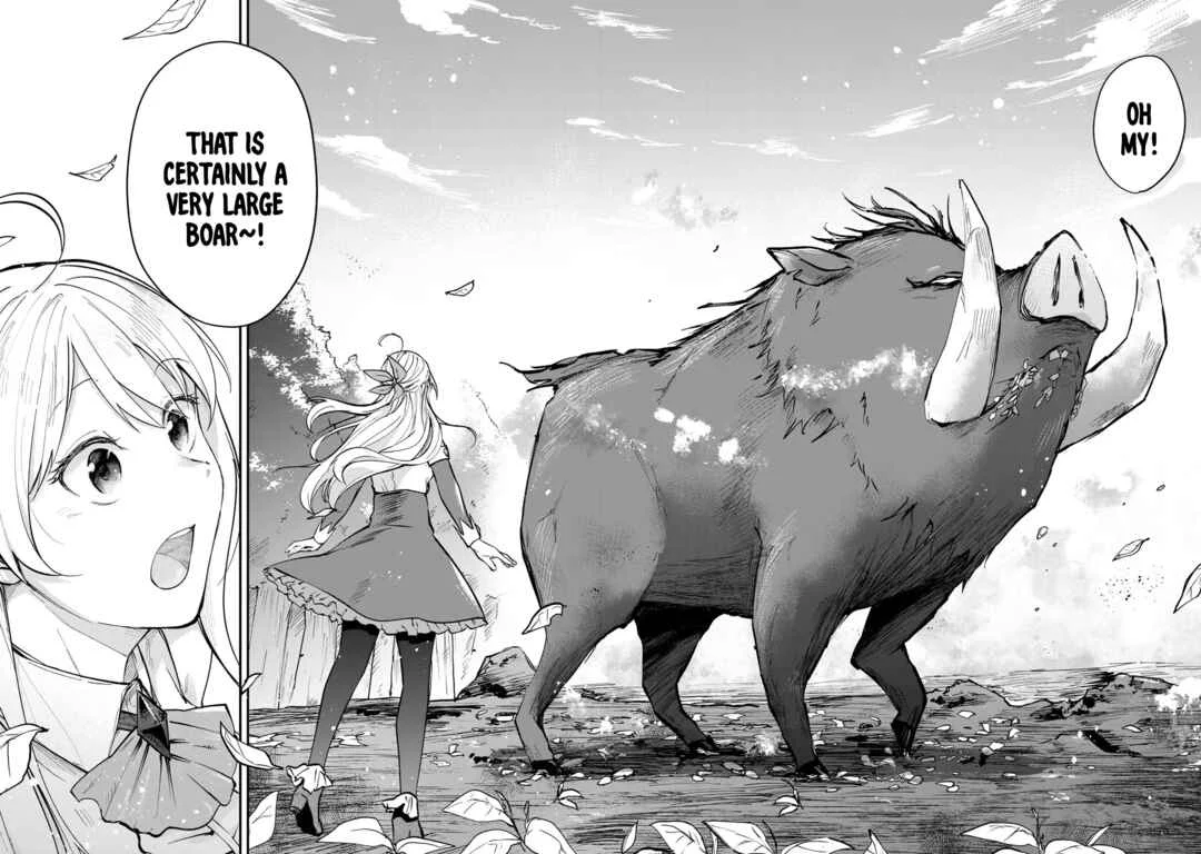 [Pakupaku desu wa] Tsuihou Sareta Ojou-sama no "Monster o Taberu Hodo Tsuyoku Naru" Skill wa, 1-shoku de 1 Level Up Suru Zendai Mimon no Saikyou Skill deshita. 3-nichi de Jinrui Saikyou ni Narimashita wa! Chapter 3: Gobbling Up Wild Caught Grand Boar! - Page 14