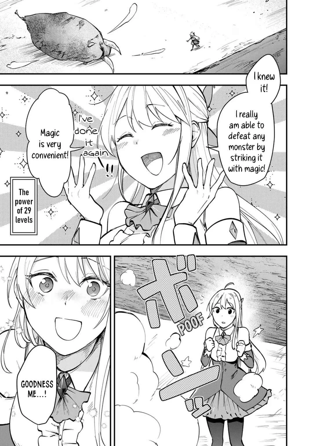 [Pakupaku desu wa] Tsuihou Sareta Ojou-sama no "Monster o Taberu Hodo Tsuyoku Naru" Skill wa, 1-shoku de 1 Level Up Suru Zendai Mimon no Saikyou Skill deshita. 3-nichi de Jinrui Saikyou ni Narimashita wa! Chapter 3: Gobbling Up Wild Caught Grand Boar! - Page 26